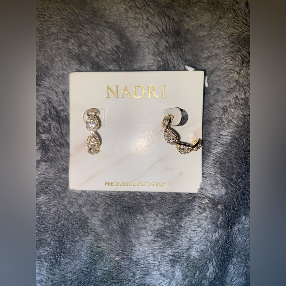 BNWT Nadri Twisted Gold and Silver Earrings $80